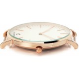 Edelwatch Uhr 41 mm (Men) Gold Zifferblatt Weiss (Batterie nicht enthalten) - Blau / Violett Armband
