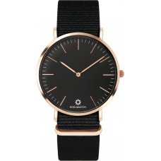 Edelwatch Uhr 41 mm (Men) Gold Zifferblatt Schwarz (Batterie nicht enthalten) - Schwarz Armband