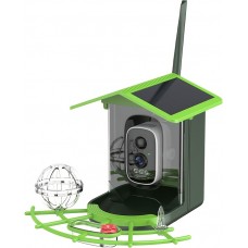 Intelligenter Vogelhaus 1296p WiFi mit Solar-Kamera, Bewegungsmelder und App-Steuerung - Grün