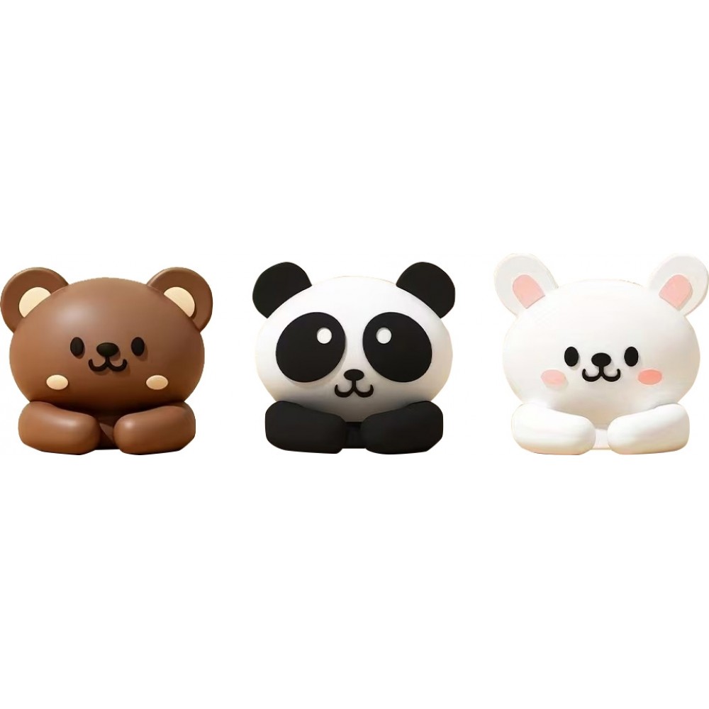 Organisateur de c&acirc;bles mignon pour bureau organiseur multifonction avec crochet et pince auto-adh&eacute;sif (pack 3) - Multicolore