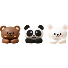 Organisateur de c&acirc;bles mignon pour bureau organiseur multifonction avec crochet et pince auto-adh&eacute;sif (pack 3) - Multicolore