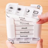 W&ouml;chentlicher Pillenorganisator VANYARLIFE 7 Tage tragbar Morgen/Mittag/Abend - Weiss