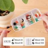 W&ouml;chentlicher Pillenorganisator VANYARLIFE 7 Tage tragbar Morgen/Mittag/Abend - Weiss