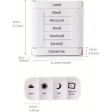 W&ouml;chentlicher Pillenorganisator VANYARLIFE 7 Tage tragbar Morgen/Mittag/Abend - Weiss