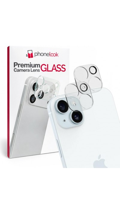 Pack de 2 vitres de protection caméra - Transparent - iPhone 15 Plus