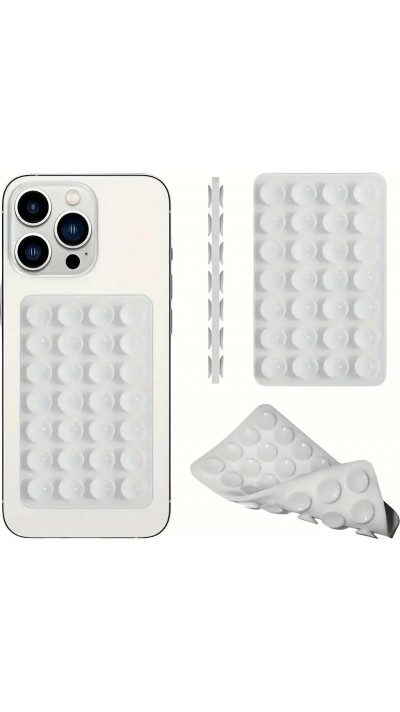 Silicone Patch Universeller Doppelseitiger Handy-Halter mit Starker Haftung und Saugnapf - Weiss
