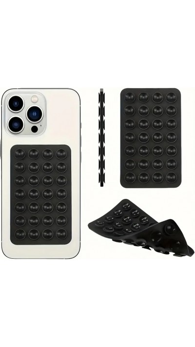 Silicone Patch Universeller Doppelseitiger Handy-Halter mit Starker Haftung und Saugnapf - Schwarz