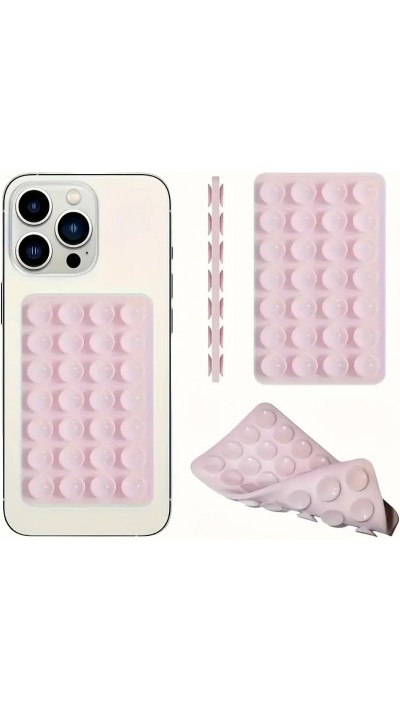 Silicone Patch Universeller Doppelseitiger Handy-Halter mit Starker Haftung und Saugnapf - Rosa