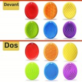 Anti-Stress-Steine aus Silikon bunt texturiert langlebig & tragbar taktile Konzentrationshilfe f&uuml;r Erwachsene (Set aus 6) - Multicolore