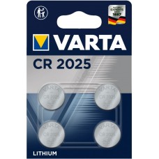 Varta CR 2025 Hochleistungs-Knopfzellen für elektronische Geräte (4er-Pack) - 