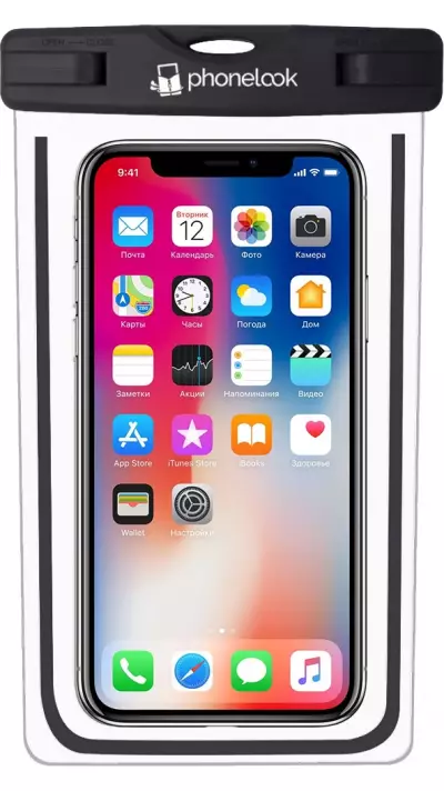 Pochette étanche waterproof pour smartphone avec capacité tactile PhoneLook - Noir
