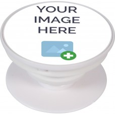 Pop Socket personalisiert Weiss - Austauschbare Finger & Einhand Halterung für Smartphone / Tablets - Custom