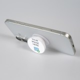 Pop Socket personalisiert Weiss - Austauschbare Finger & Einhand Halterung für Smartphone / Tablets - Custom