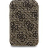 Guess 4G Metall Kartenetui MagSafe St&auml;nderfunktion mit Spiegel - Braun