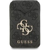 Guess 4G Metall Kartenetui MagSafe St&auml;nderfunktion mit Spiegel - Schwarz
