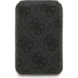 Guess 4G Metall Kartenetui MagSafe St&auml;nderfunktion mit Spiegel - Schwarz