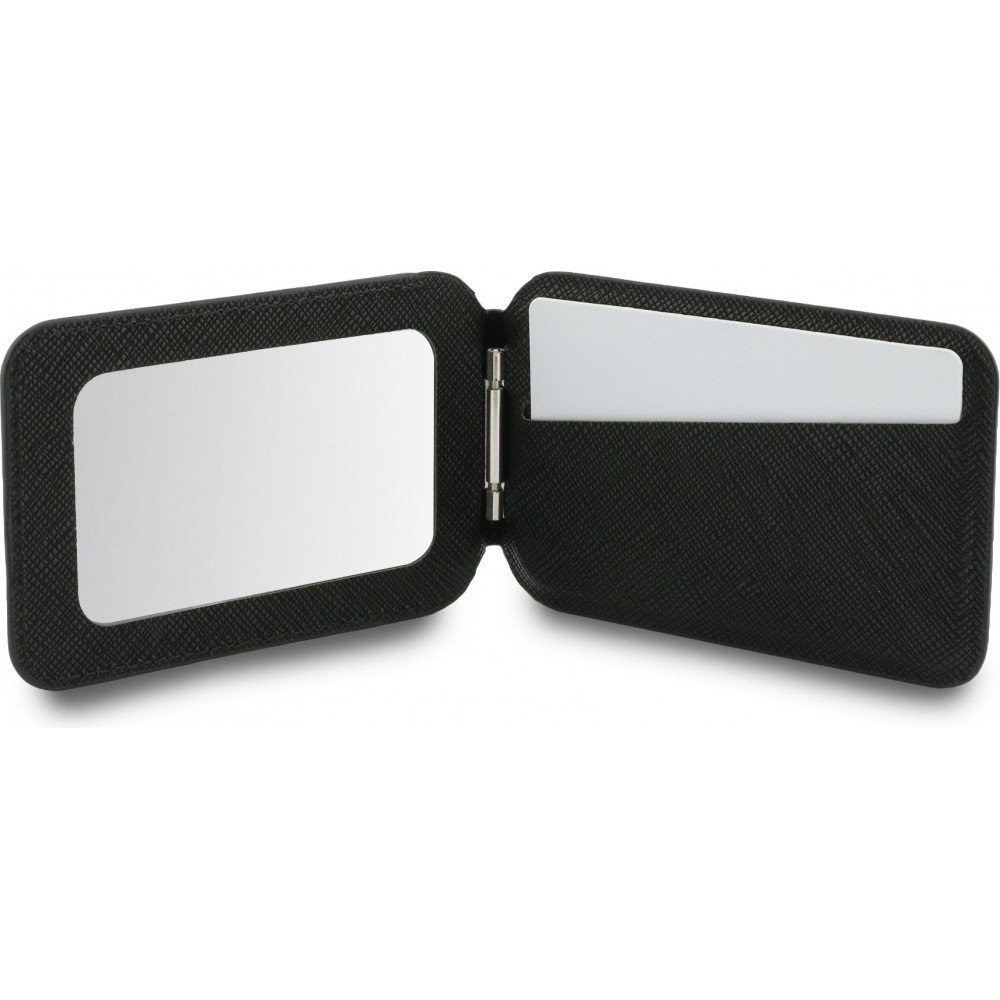 Karl Lagerfeld eleganter und praktischer MagSafe Spiegel Kartenhalter - Schwarz