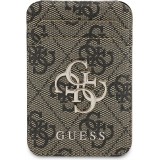 MagSafe-kompatible Magnetkartenhalter mit integriertem Guess Metall-Logo - Braun