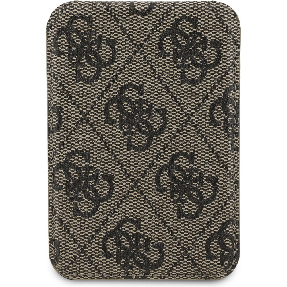 MagSafe-kompatible Magnetkartenhalter mit integriertem Guess Metall-Logo - Braun