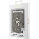 MagSafe-kompatible Magnetkartenhalter mit integriertem Guess Metall-Logo - Braun