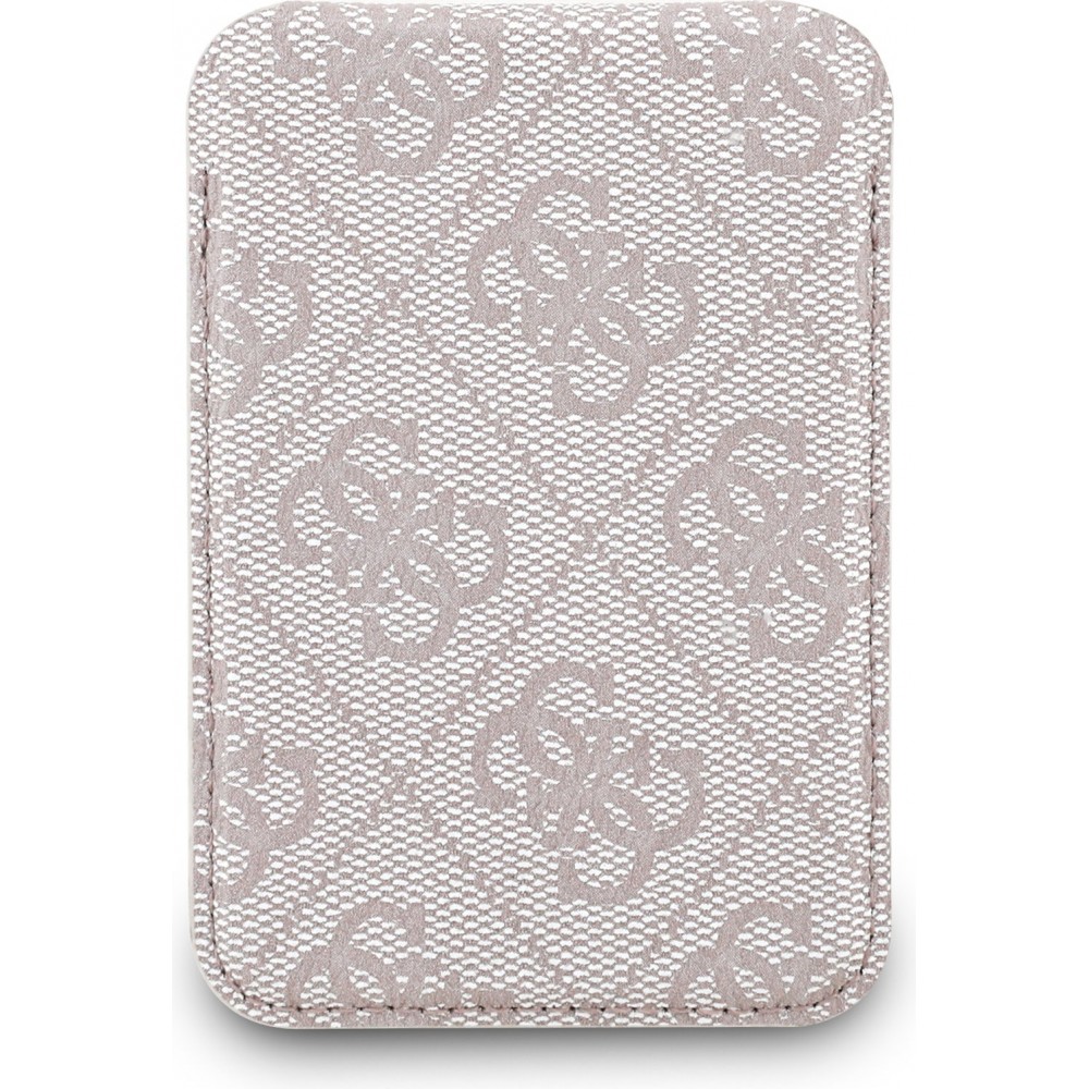 MagSafe-kompatible Magnetkartenhalter mit integriertem Guess Metall-Logo - Rosa