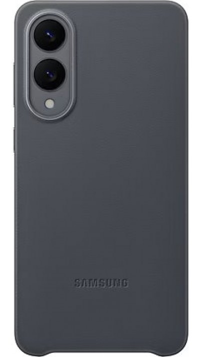 Galaxy S25 Edge Case Hülle - Premium Vegan-Leder Backcover Kindsuit - Schwarz