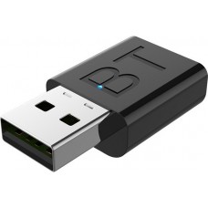 Bluetooth 5.0 USB-A Sender-Empfänger Drahtlos mit 3,5mm Klinkenstecker für PC und Auto - Schwarz