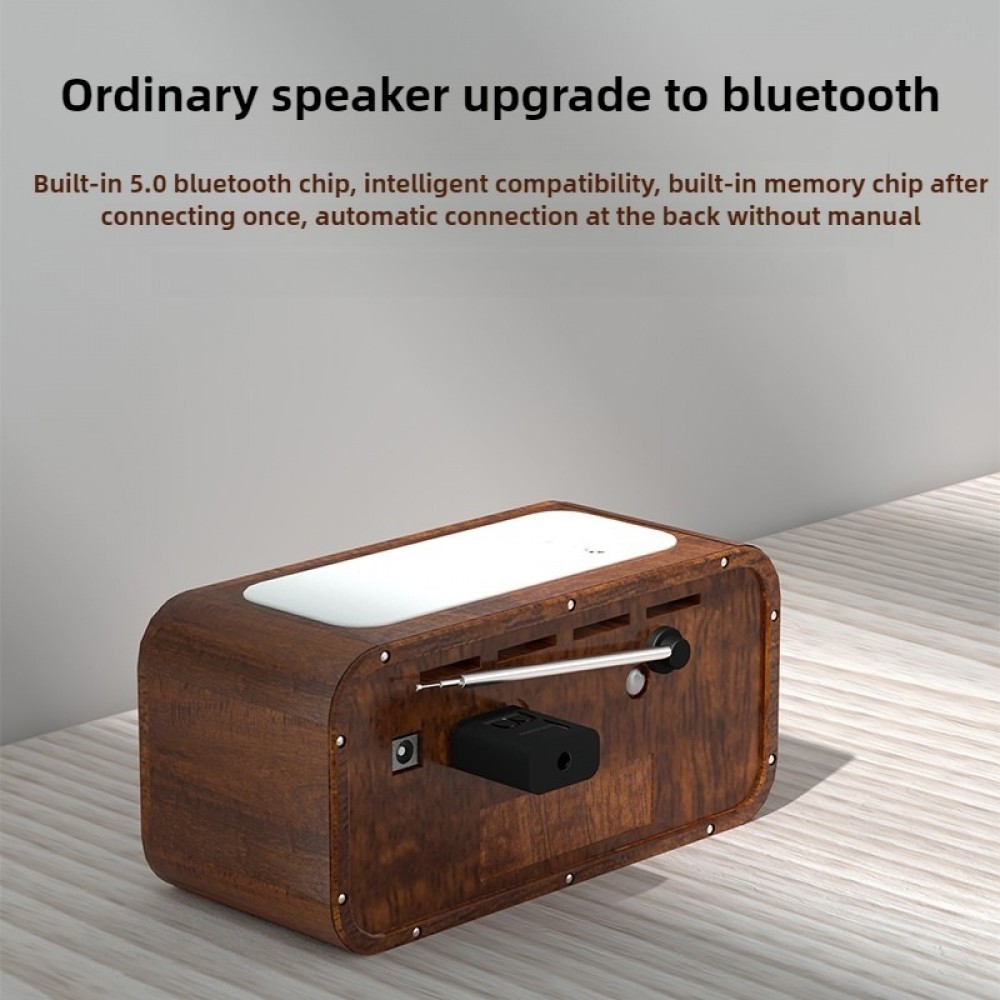 Bluetooth 5.0 USB-A Sender-Empfänger Drahtlos mit 3,5mm Klinkenstecker für PC und Auto - Schwarz