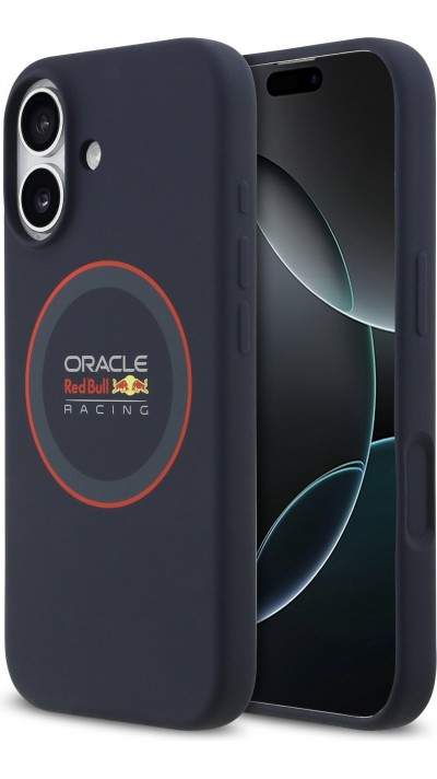 iPhone 17 Case Hülle - Red Bull Racing MagSafe Silikonhülle mit rotem Ring - Blau