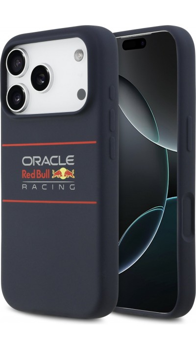 iPhone 17 Pro Max Case Hülle - Red Bull Silikon Horizontal Zentrales Logo MagSafe - Blau