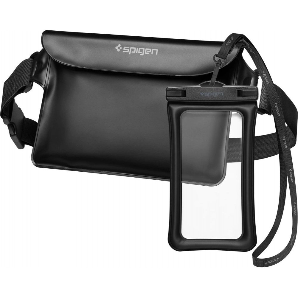 Spigen Aqua Shield A621 Waterproof Bauchtasche mit schwimmendem Etui - Schwarz
