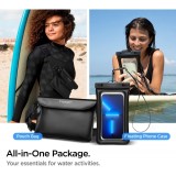 Spigen Aqua Shield A621 Waterproof Bauchtasche mit schwimmendem Etui - Schwarz