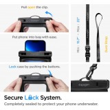 Spigen Aqua Shield A621 Waterproof Bauchtasche mit schwimmendem Etui - Schwarz