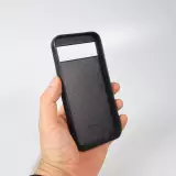 Google Pixel 8a Case Hülle - Silikon schwarz Wavy Rectangle Green Purple