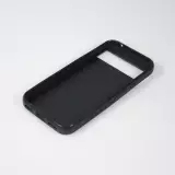 Google Pixel 8a Case Hülle - Silikon schwarz Wavy Rectangle Green Purple