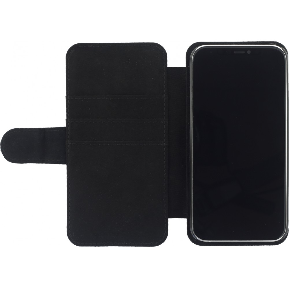 iPhone 12 / 12 Pro Case Hülle - Wallet schwarz Summer 2025 Palmiers