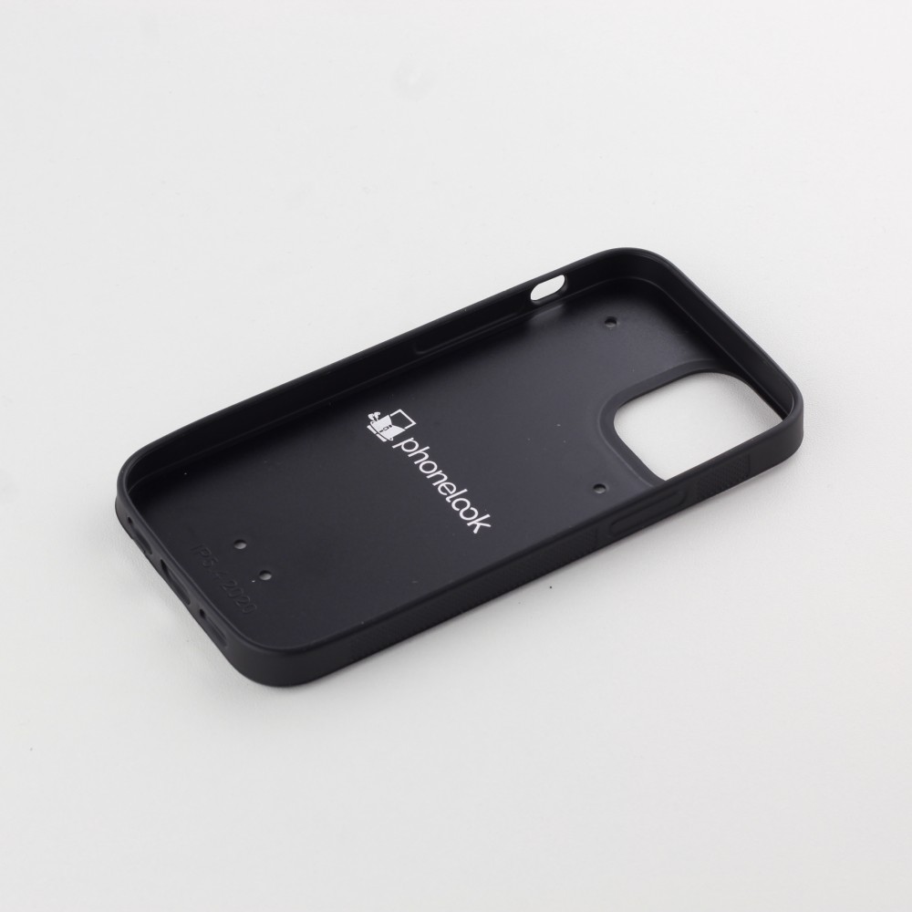 iPhone 12 mini Case Hülle - Silikon schwarz Schneeflocke Solar Glanz