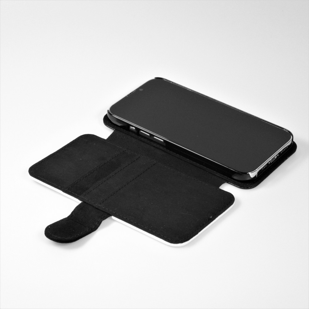 Coque iPhone 13 Pro - Wallet noir Taylor Swift Sketch - White