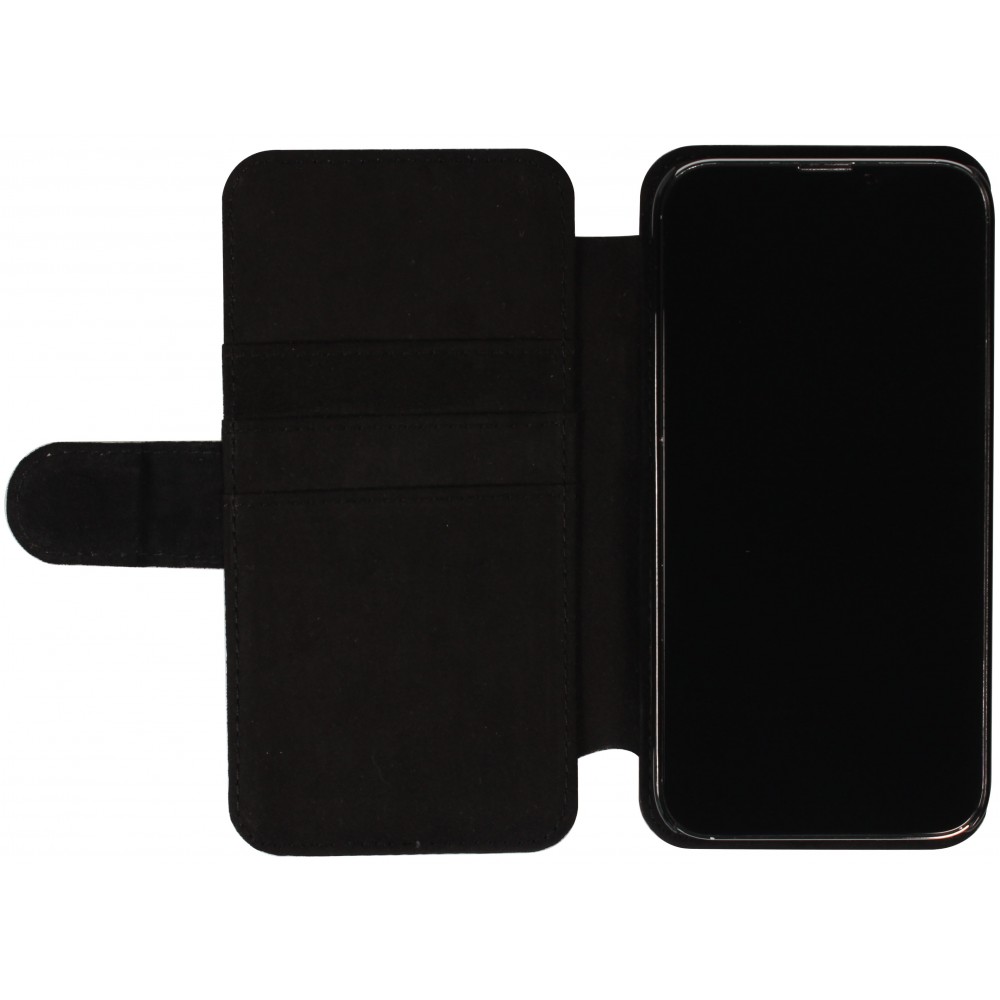 iPhone 14 Pro Case Hülle - Wallet schwarz Summer 2025 Pattern soleil