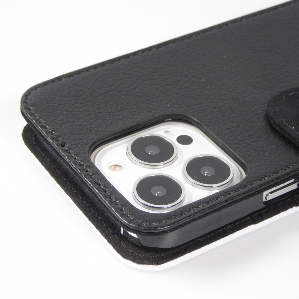 iPhone 14 Pro Case Hülle - Wallet schwarz Summer 2025 Pattern soleil
