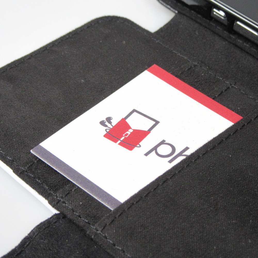 iPhone 14 Pro Case Hülle - Wallet schwarz Summer 2025 Pattern soleil