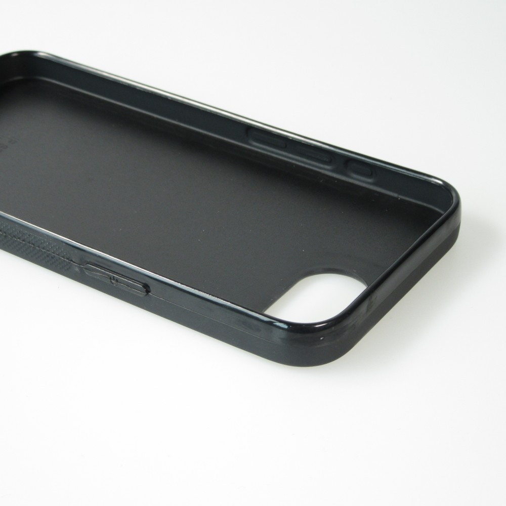 iPhone 16e Case Hülle - Silikon schwarz Weihnachten 2023 Mikromuster