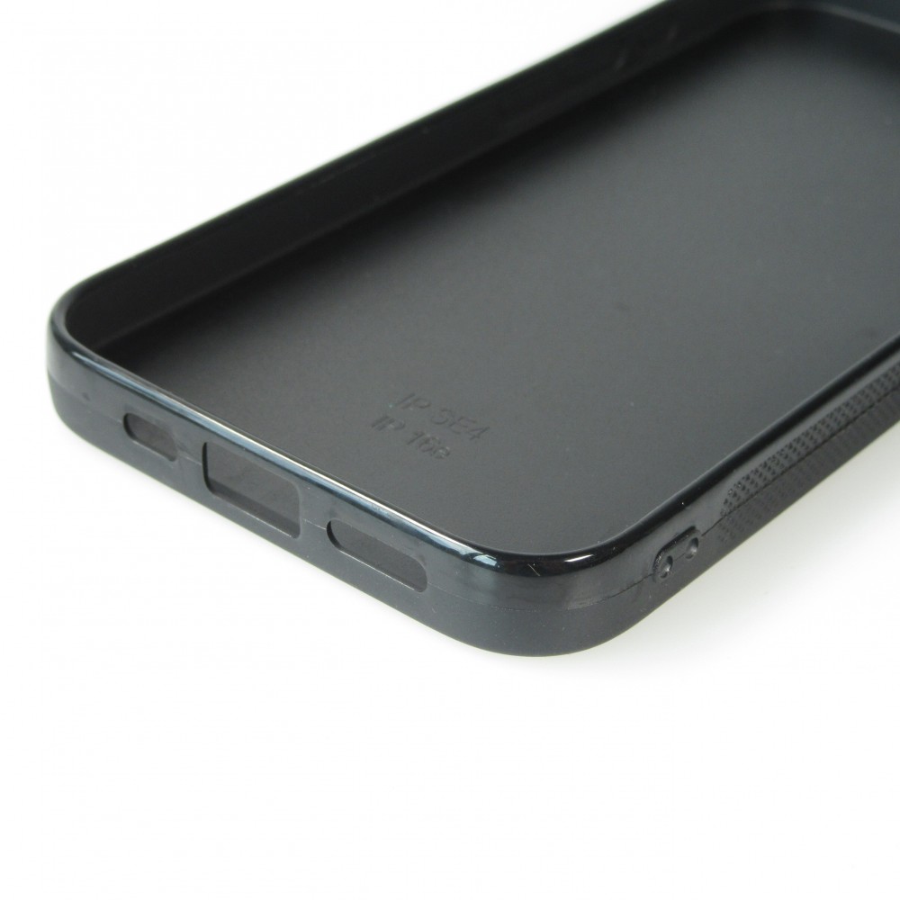 iPhone 16e Case Hülle - Silikon schwarz Weihnachten 2023 Mikromuster