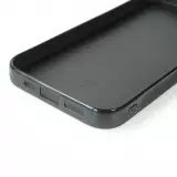 iPhone 16e Case Hülle - Silikon schwarz Wavy Rectangle Orange Pink
