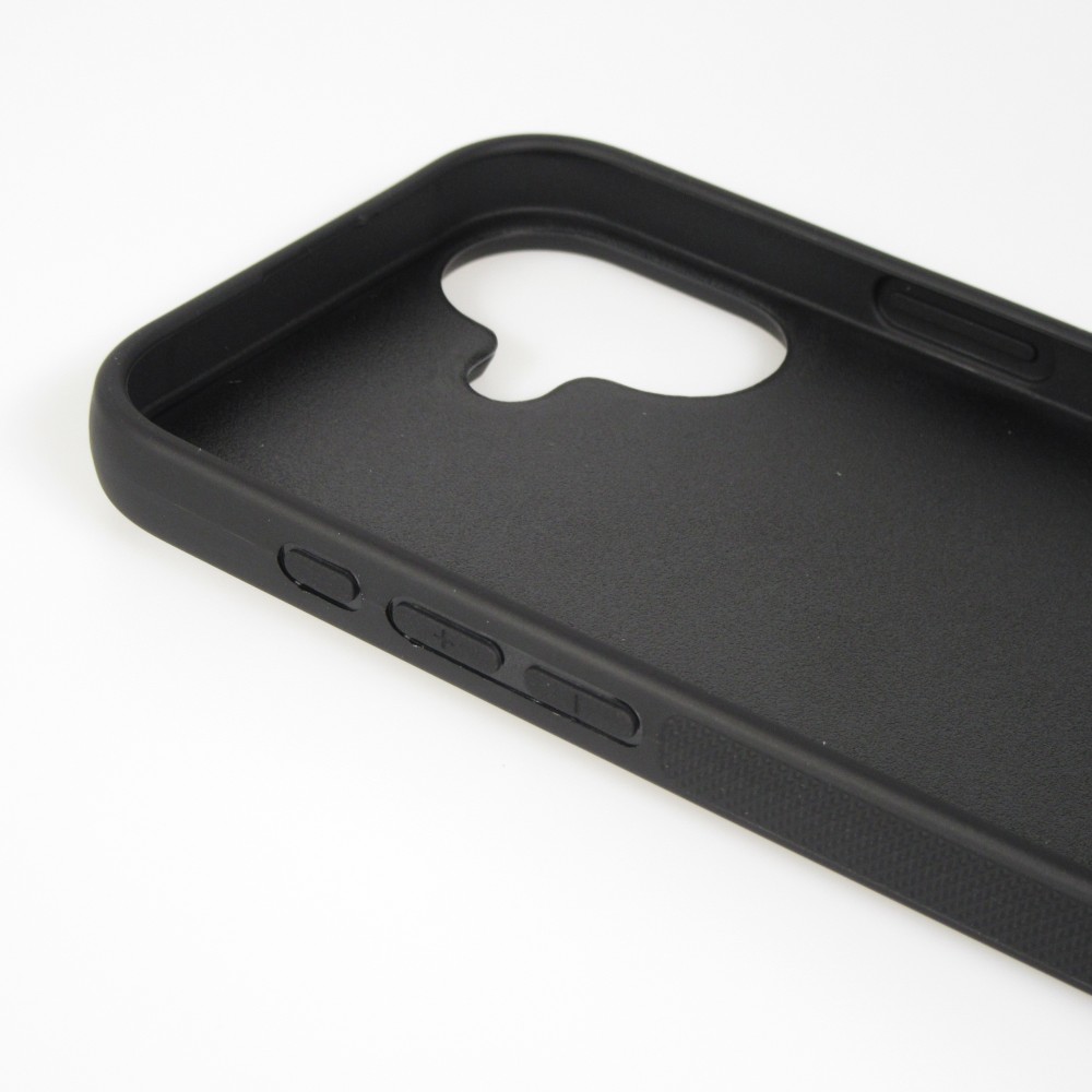 iPhone 17 Case Hülle - Silikon schwarz Turtles lines on black