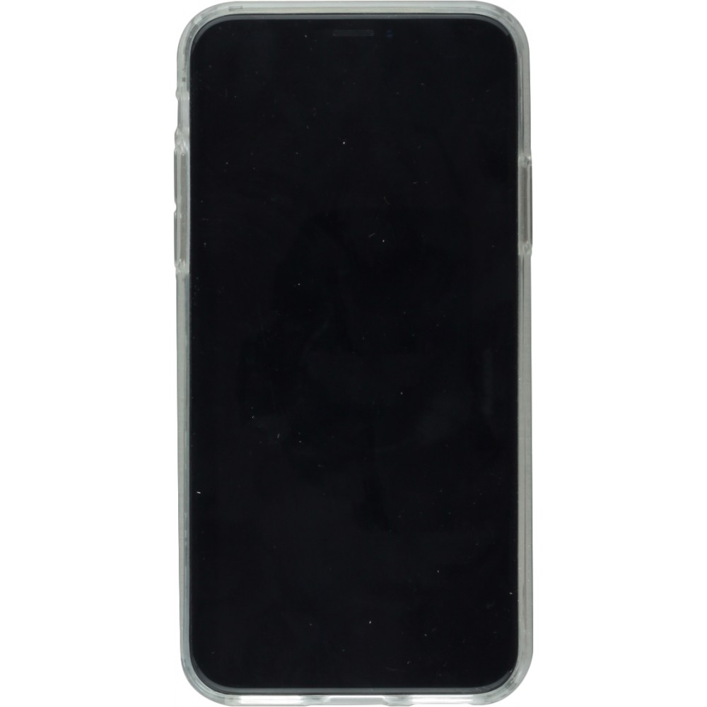 iPhone X / Xs Case Hülle - Gummi transparent Taylor Swift Sketch - Pink