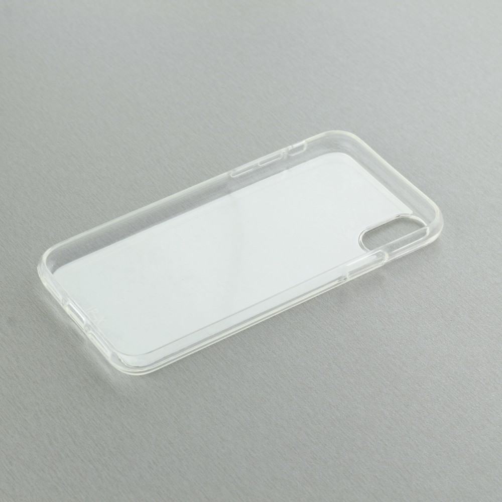 iPhone X / Xs Case Hülle - Gummi transparent Taylor Swift Sketch - Pink