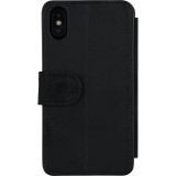 iPhone X / Xs Case Hülle - Wallet schwarz Pferd majestätisch Strand