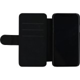 iPhone X / Xs Case Hülle - Wallet schwarz Pferd majestätisch Strand