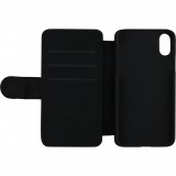 iPhone X / Xs Case Hülle - Wallet schwarz Pferd majestätisch Strand